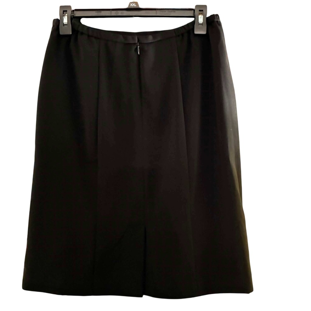 Norton McNaughton Skirt Womens 8P Black Midi Pleated Lined Classic Career